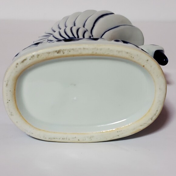 Swan Vase / Planter Blue and White Bird Vintage - Picture 8 of 10